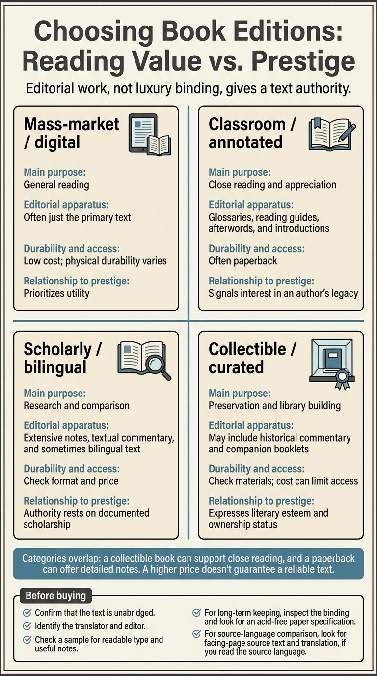 Choosing Book Editions: Reading Value vs. Prestige
