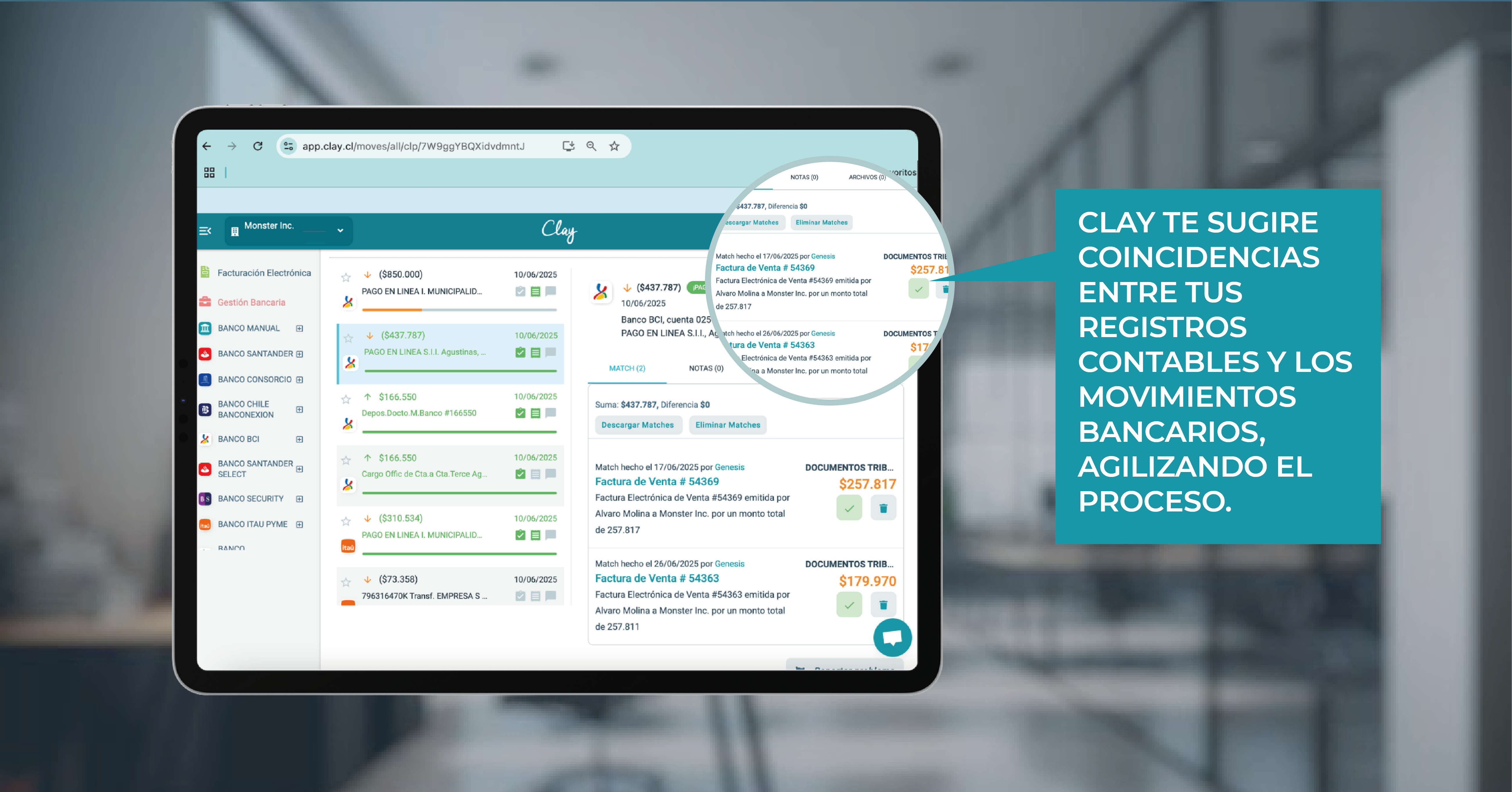 Conciliación bancaria automática