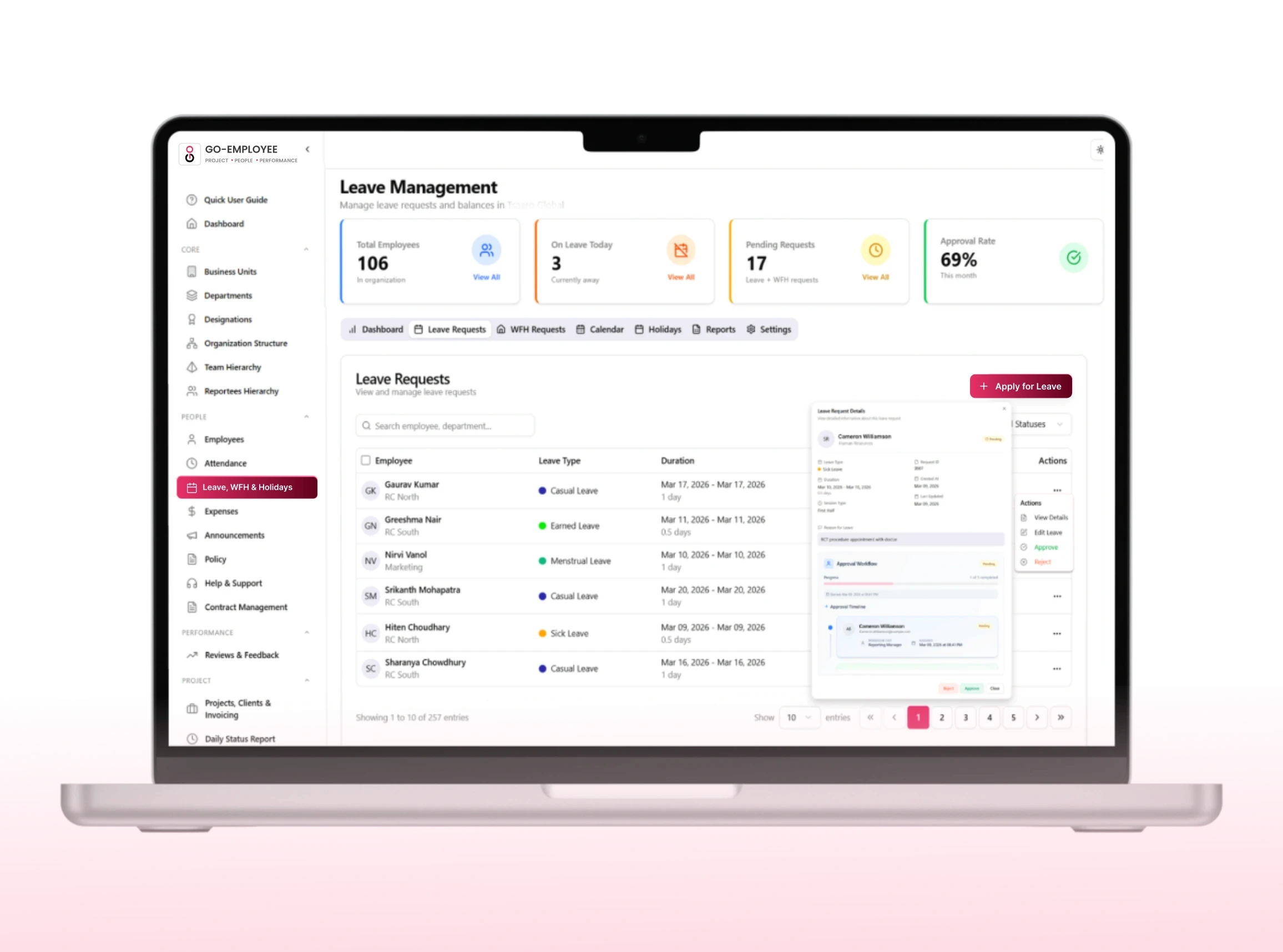 Leave & WFH Management