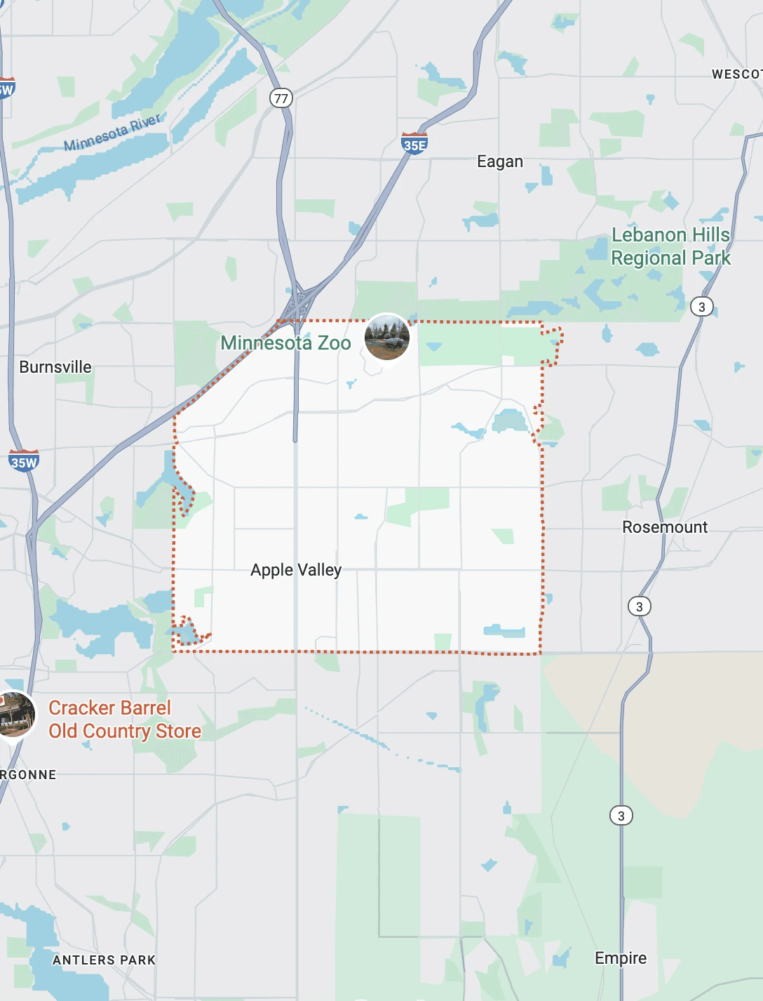 Apple Valley Map