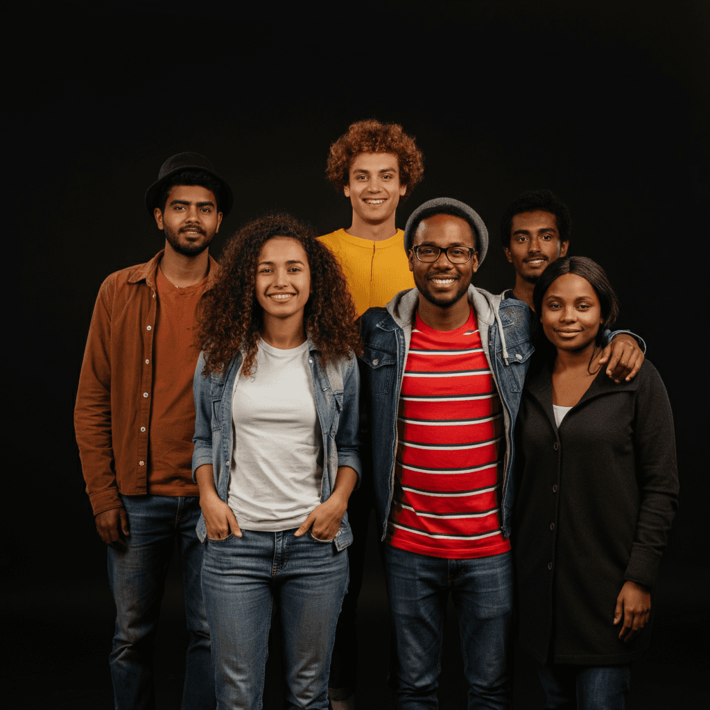 group of immigrants standing together