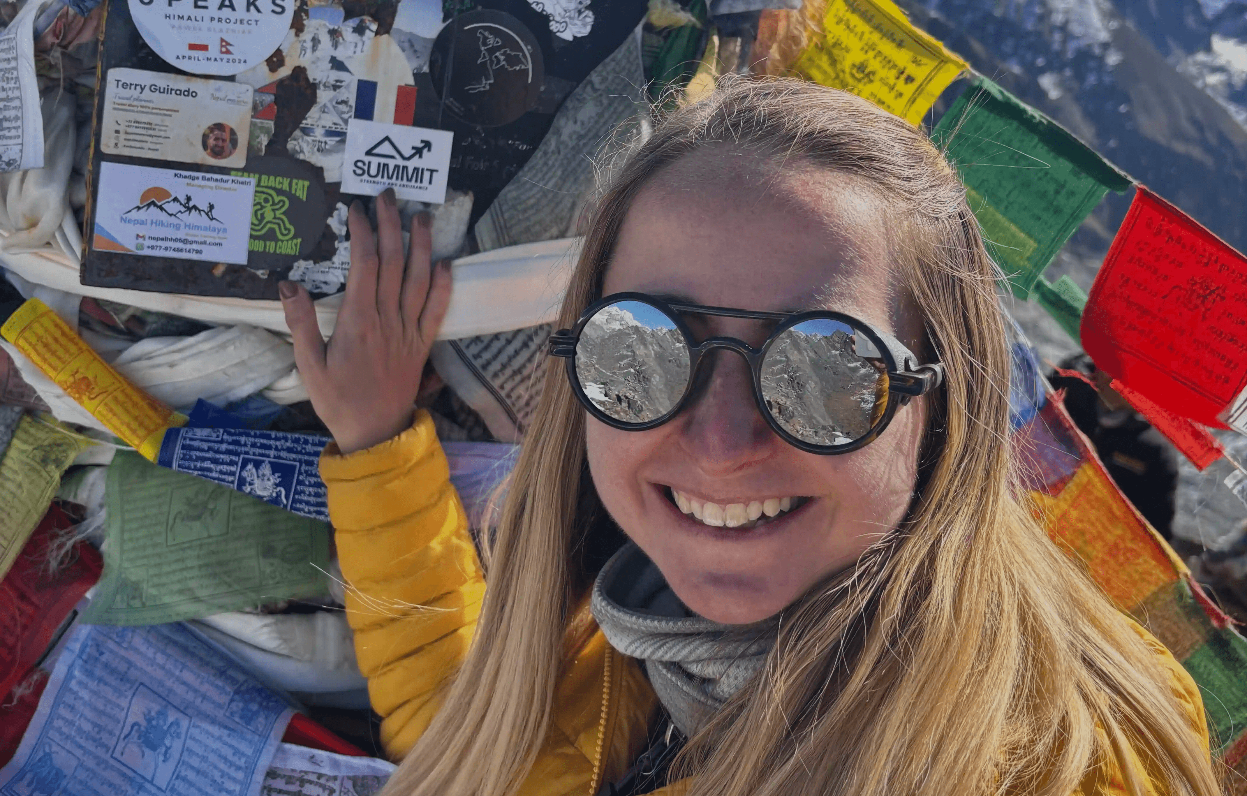 Stignani Gréti az Everest alaptábor túra közben