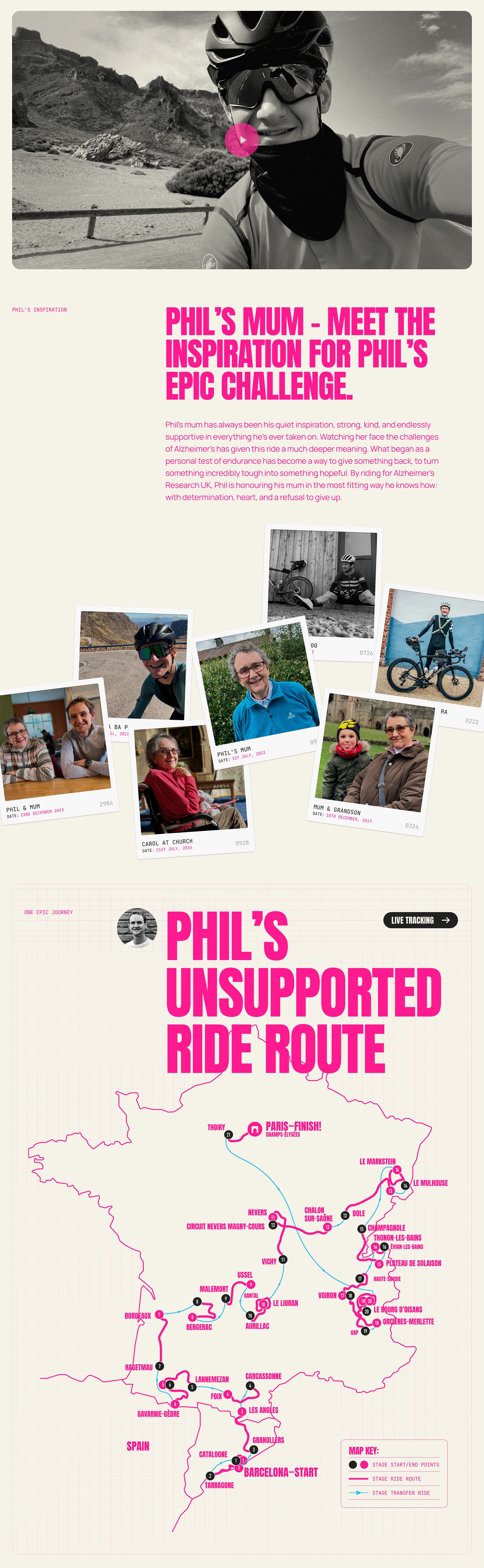 Just Phil website homescreen