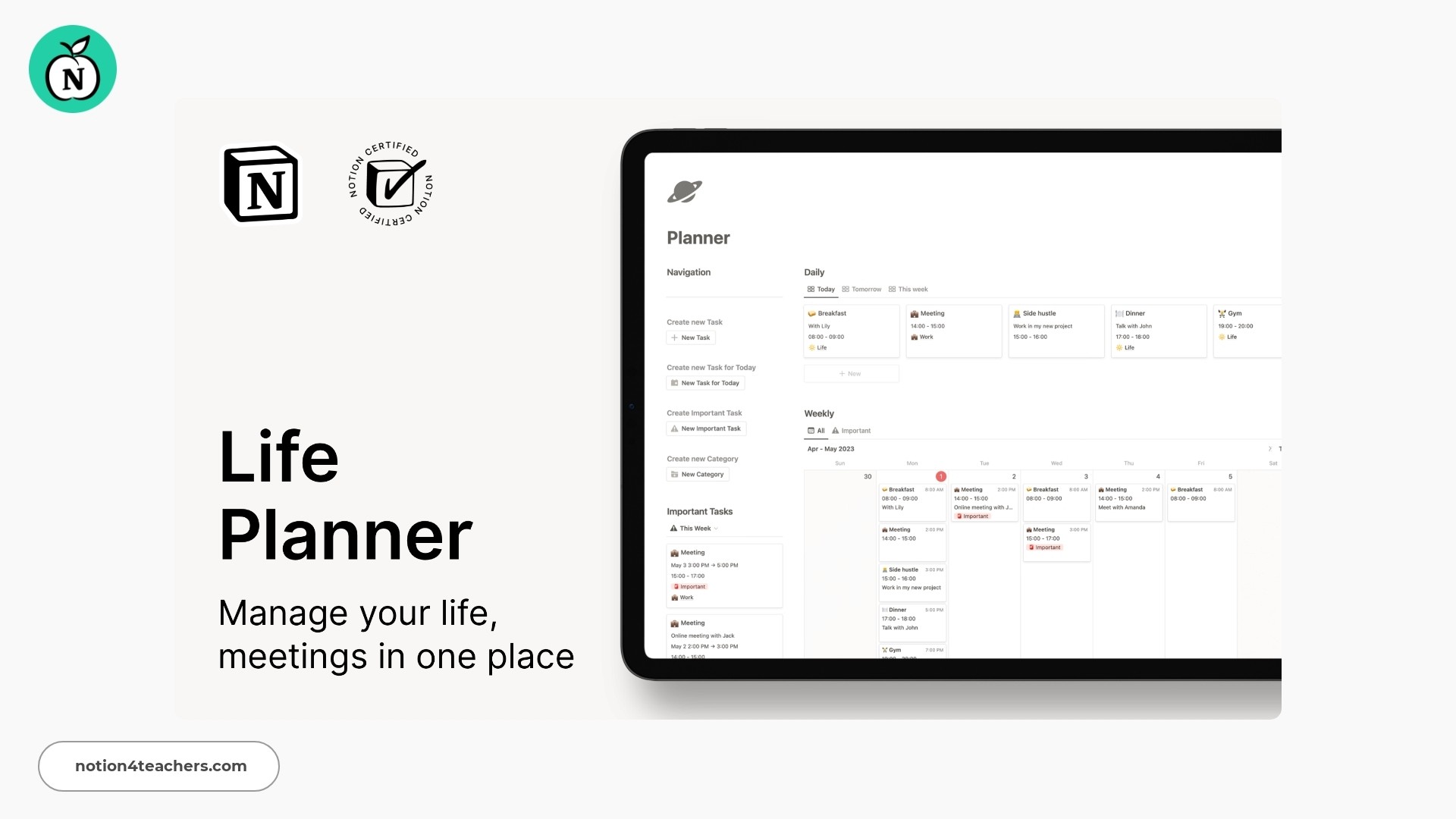 Notion Life Planner for Free by Solt