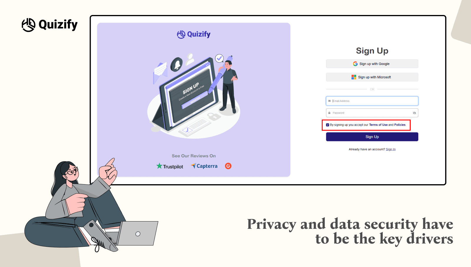Privacy and data security have to be the key drivers | Quizify 
