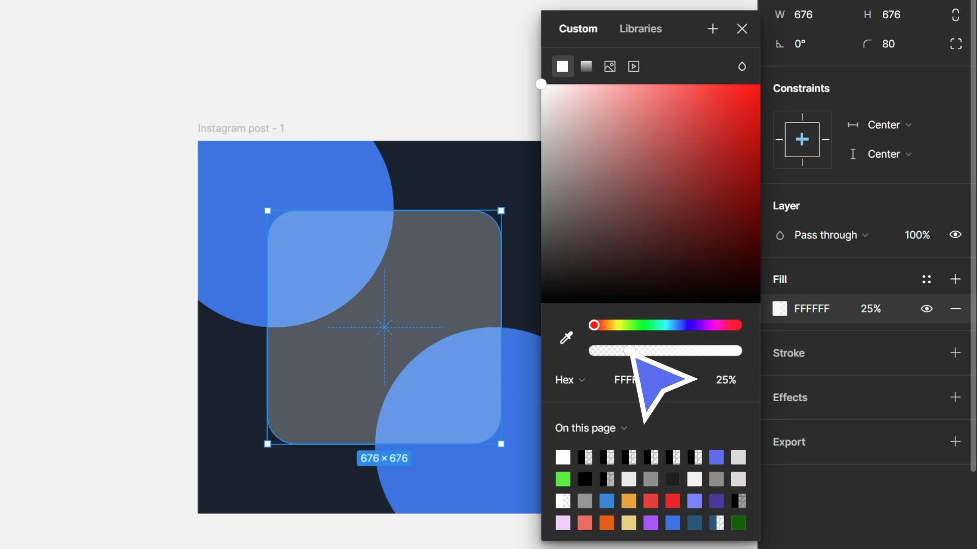 Setting a background to transparent in Figma