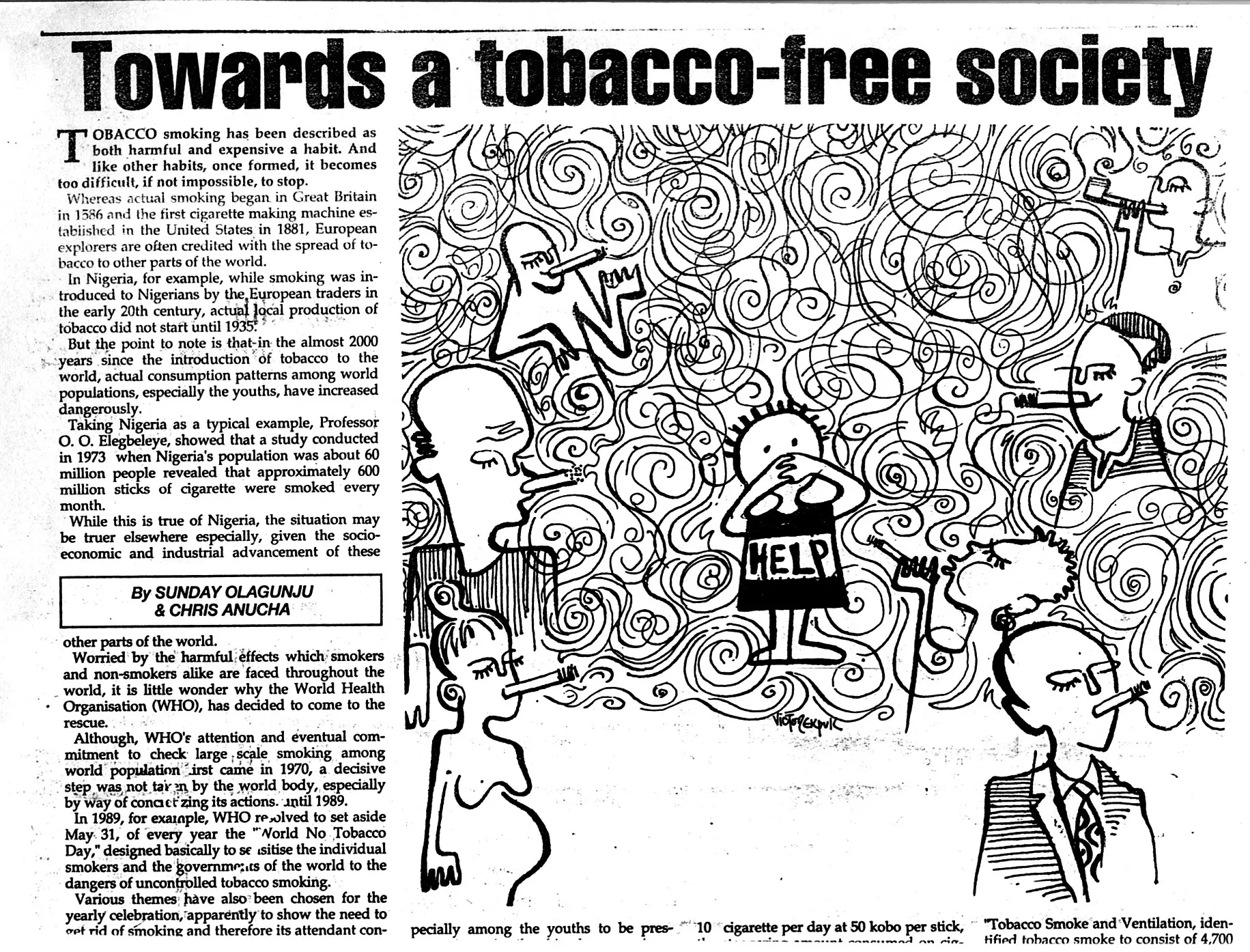 Victor Ekpuk Illustrations Daily Times newspapaer