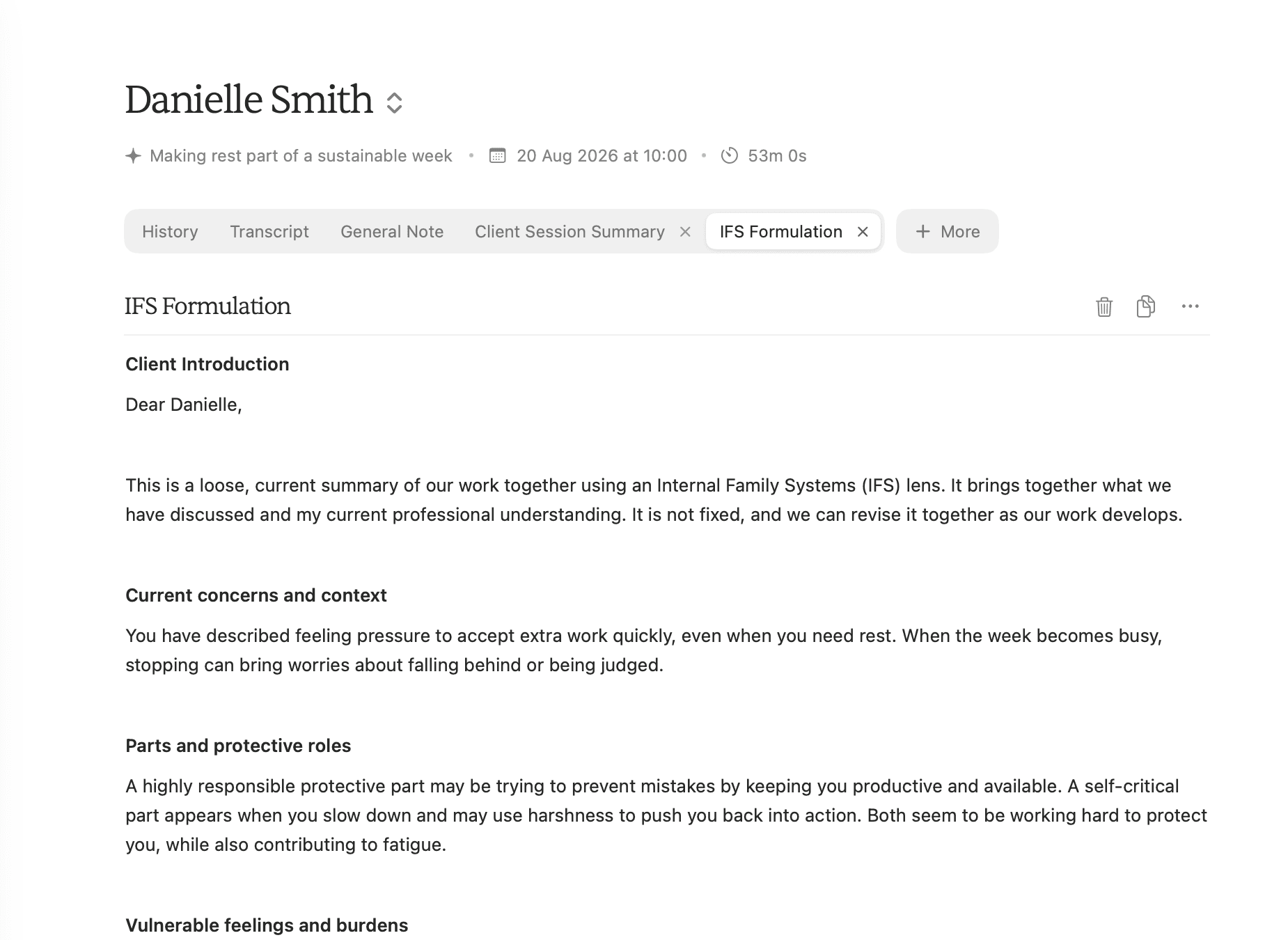 An IFS Formulation document open in AirNote for review and editing.