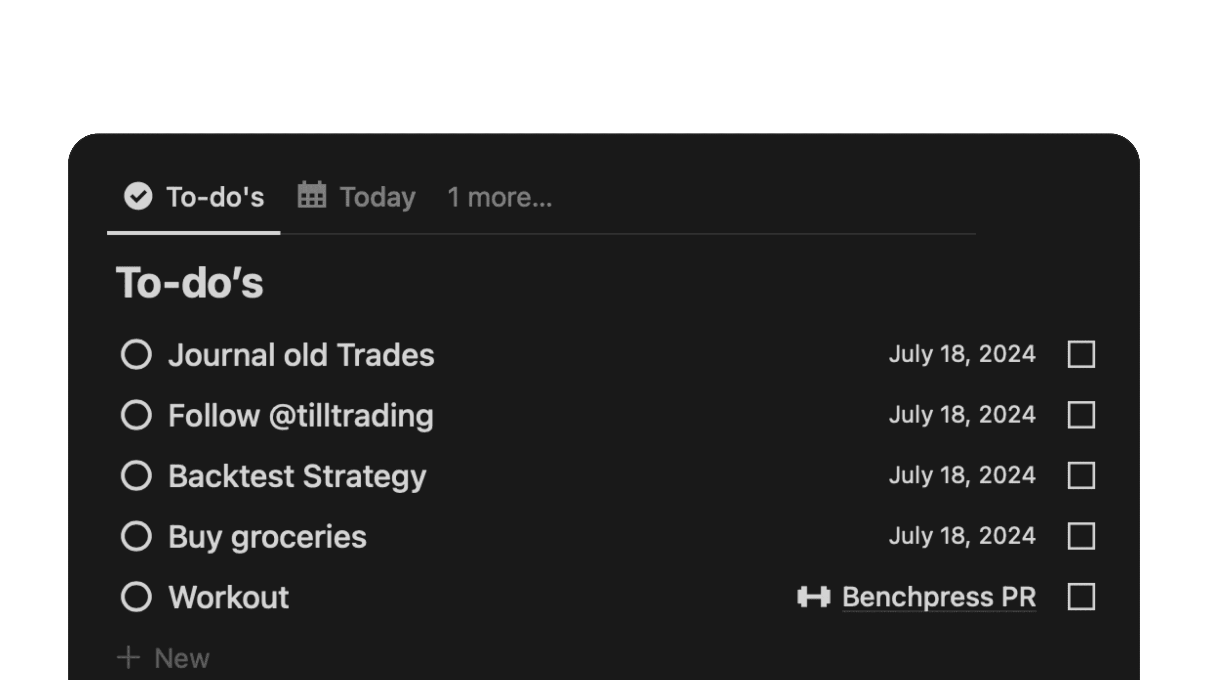 Trading Journal To-Do List