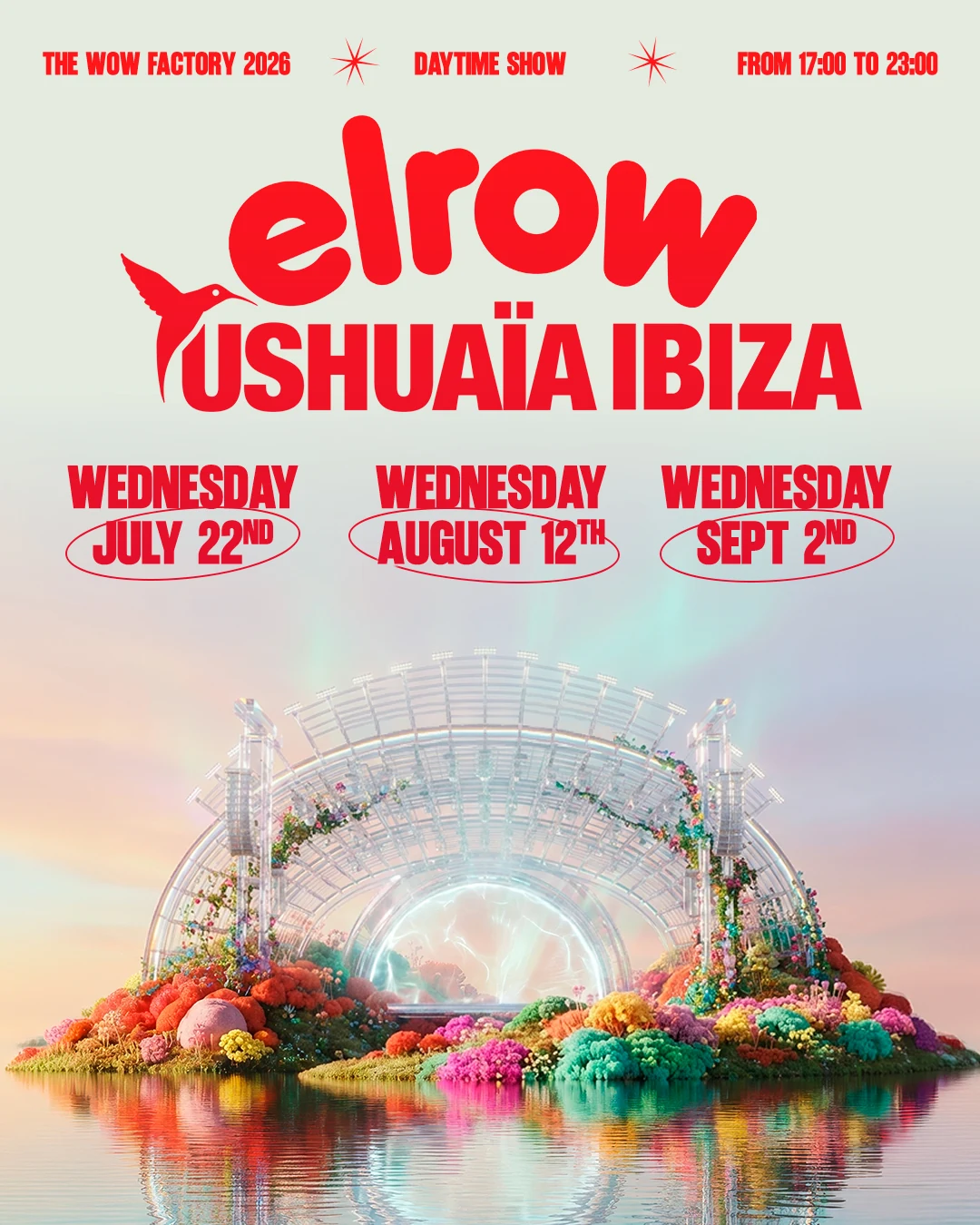 ElRow Ushuaïa Ibiza 2026 residency poster