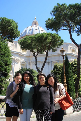 four women smiling
