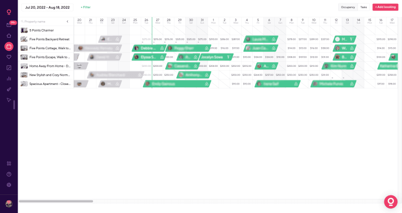 08_Hospitable_Automate Cleaner Management_Hospitable blurred calendar to show access