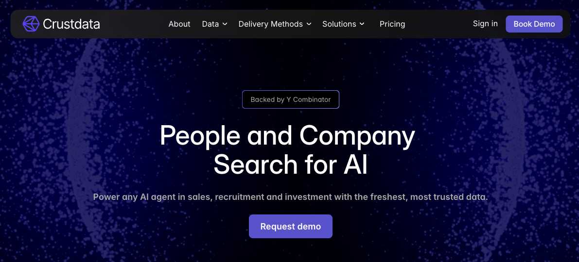Crustdata – B2B data provider for people and company search