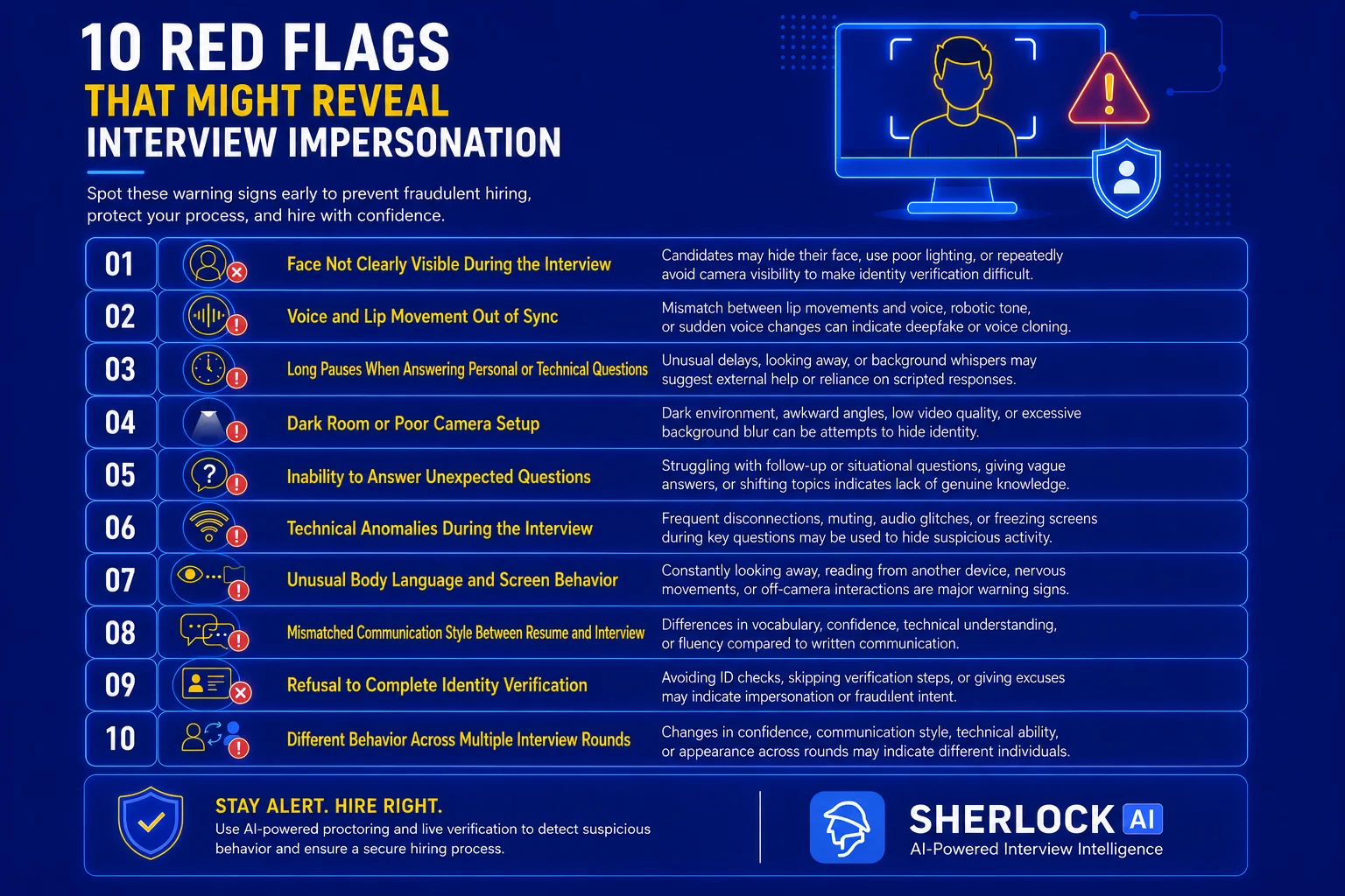 10 Red Flags That Might Reveal Interview Impersonation