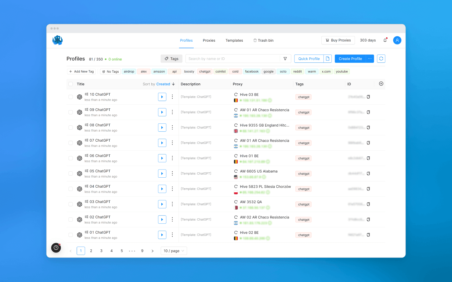 Octo Browser profile