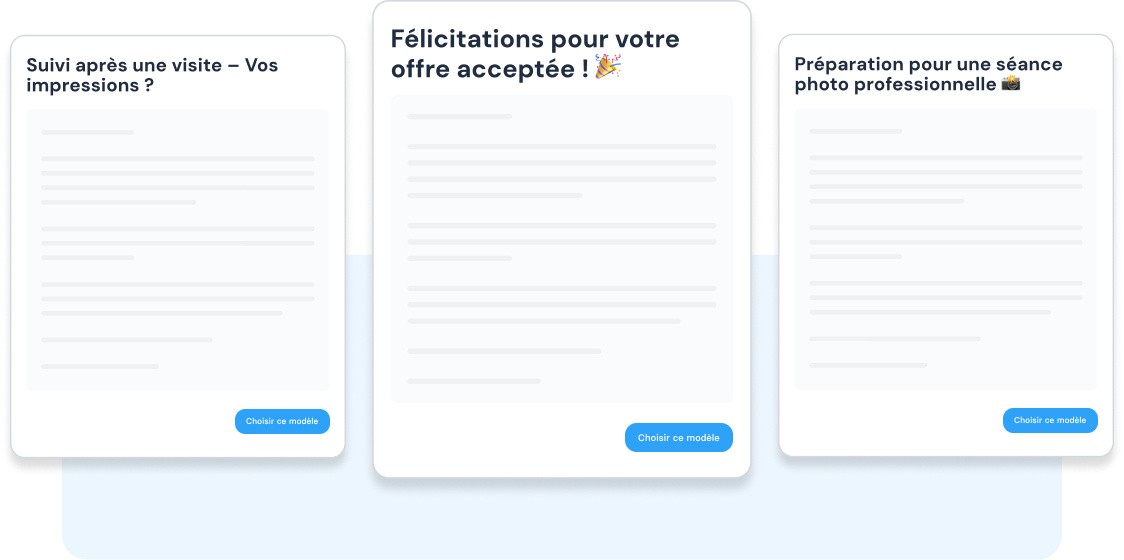 Automatisez vos réponses avec des modèles prêts à l'emploi