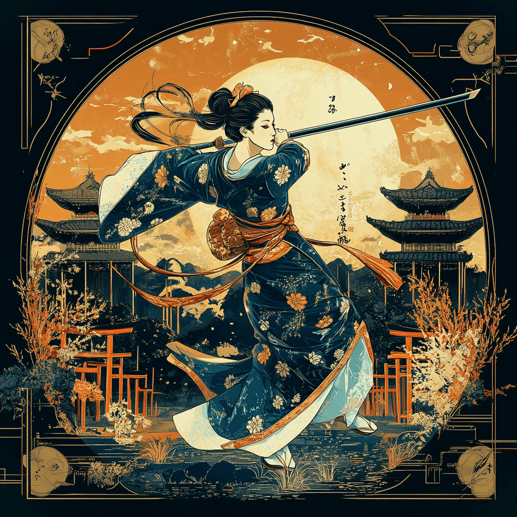 Elegant samuraï warriors