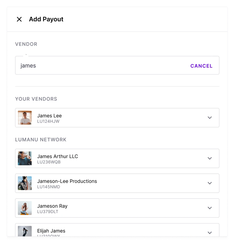 Lumanu verified vendor network