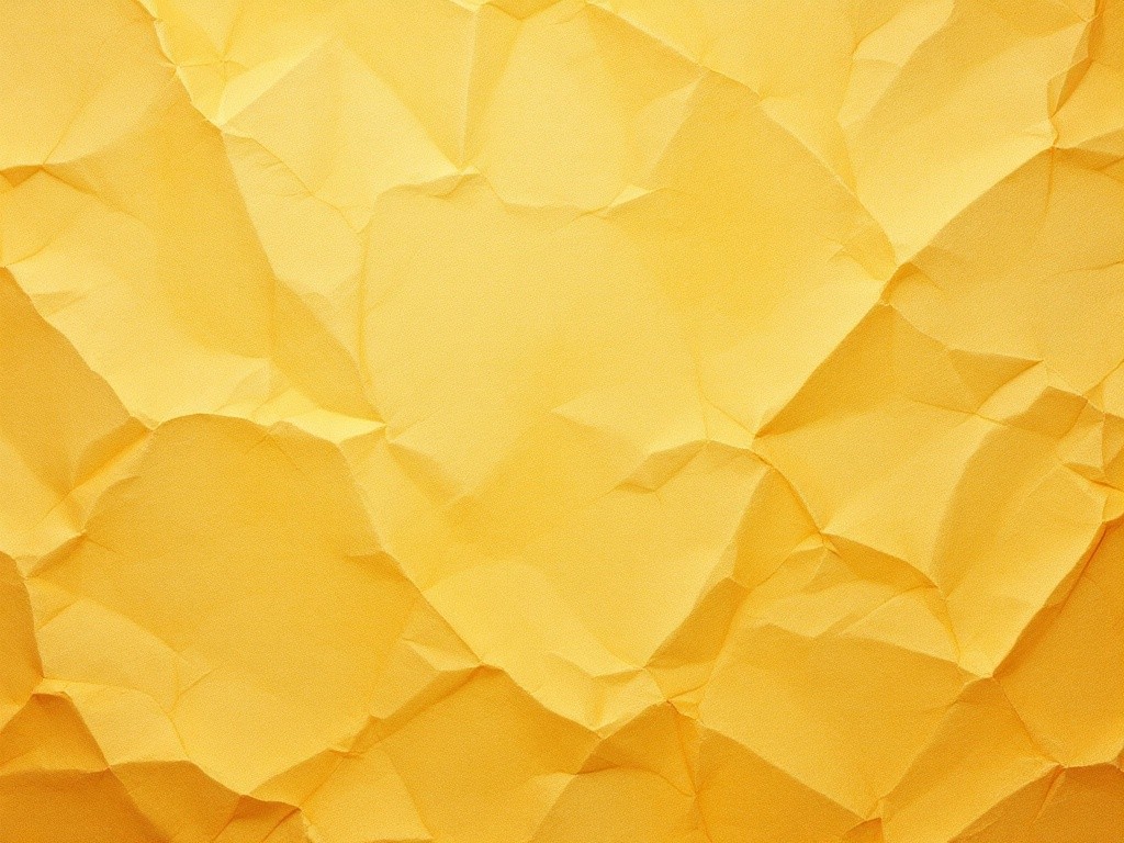 A crumpled piece of yellow paper