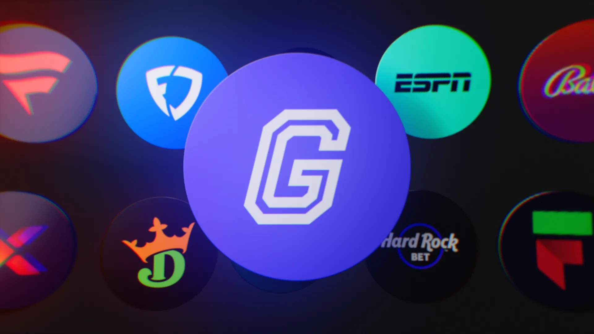 Text on an abstract background reads "WORLDS" in bold, modern font, with vibrant colors and shapes around it.