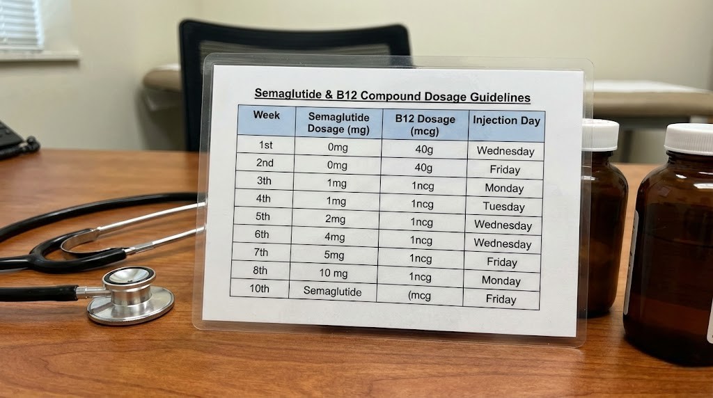 Semaglutide B12 dosage chart