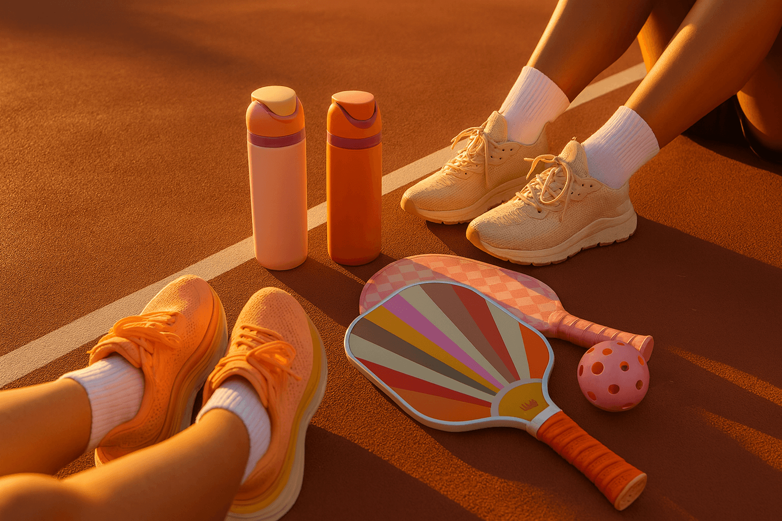 Athlete winning a race