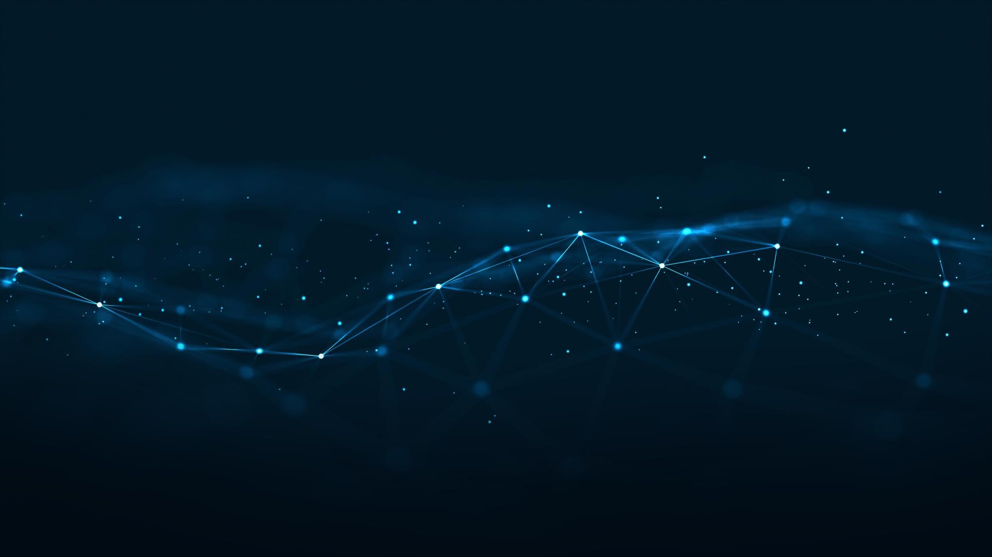 blaue, moderne Vernetzungsdarstellung