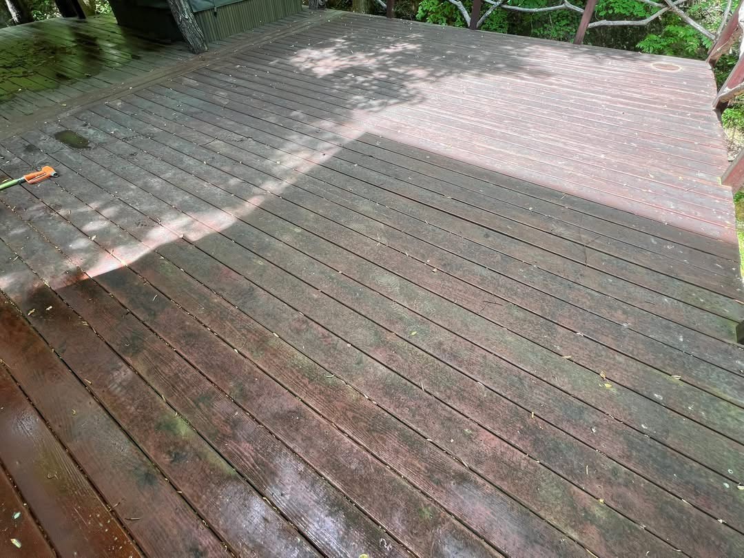 Before deck cleaning