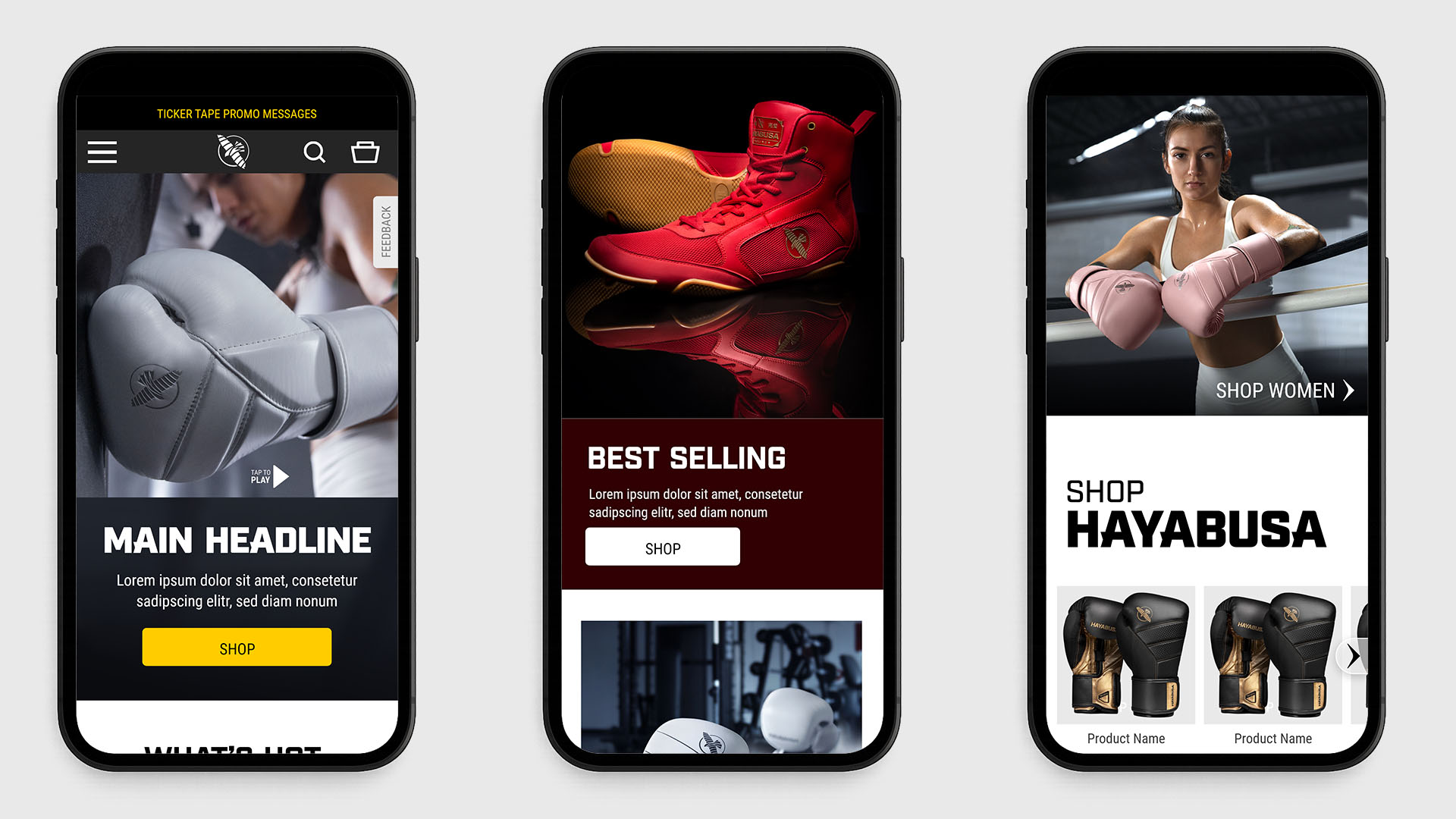 Homepage mobile