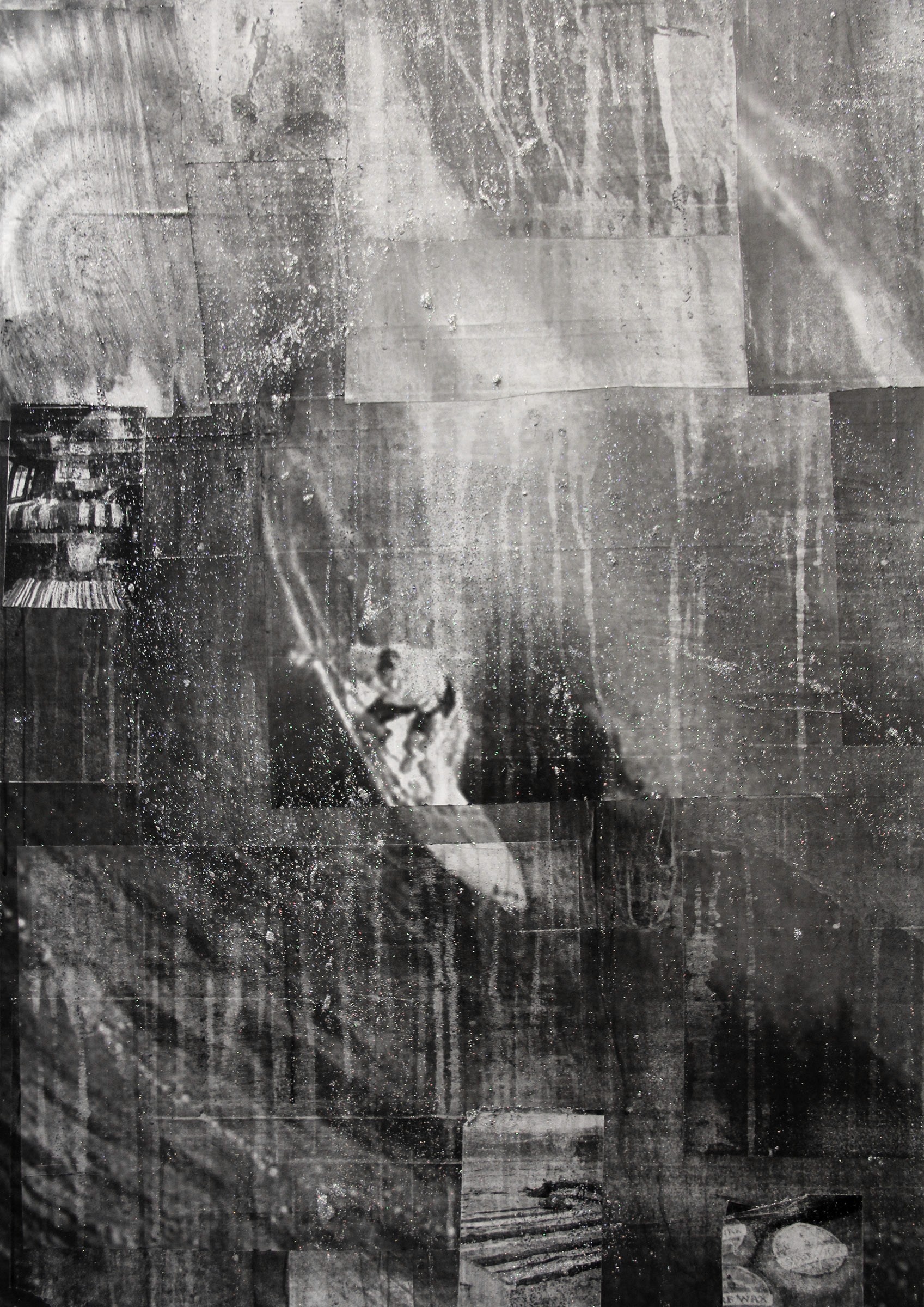 Nicholas Cheveldave artwork collage on canvas