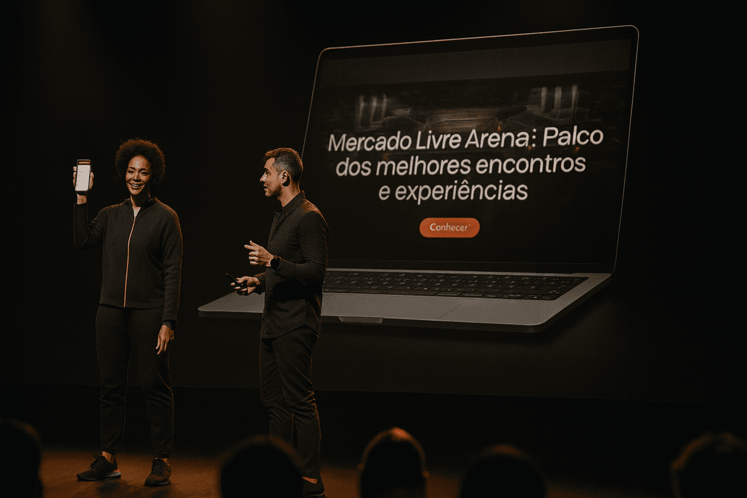 Apresentação do site do Pacaembu em uma conferência