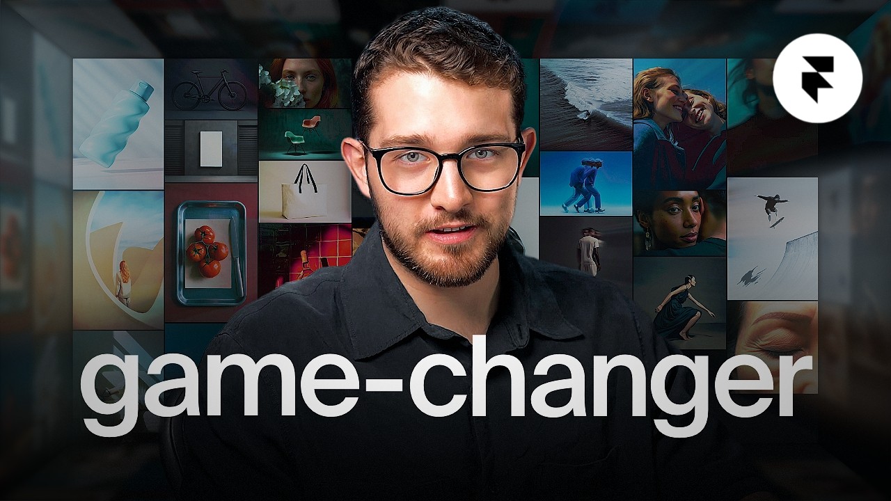 Framer game-changer tutorial video thumbnail with design gallery