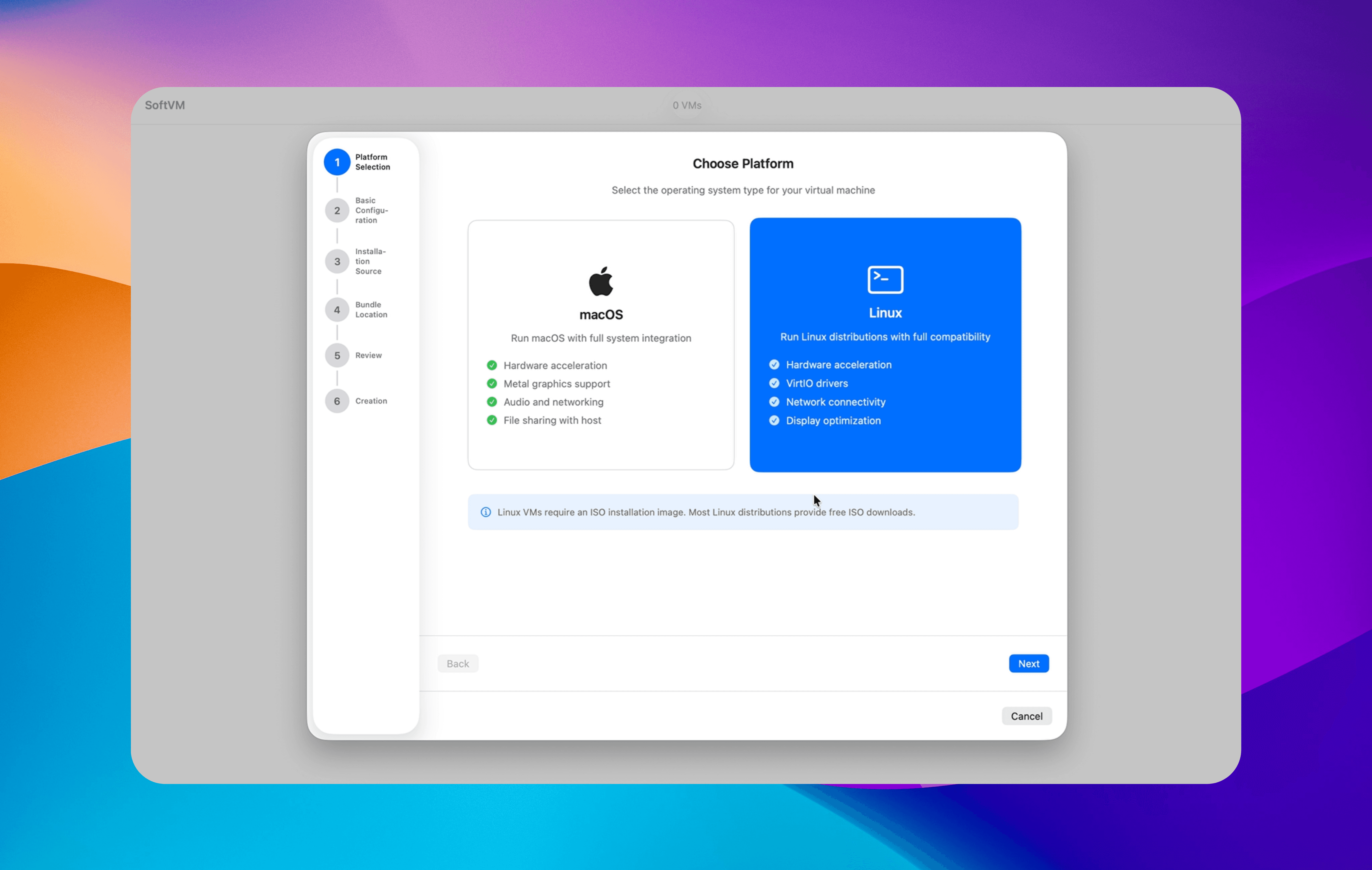 Lightweight Virtual Machines for Apple Silicon
