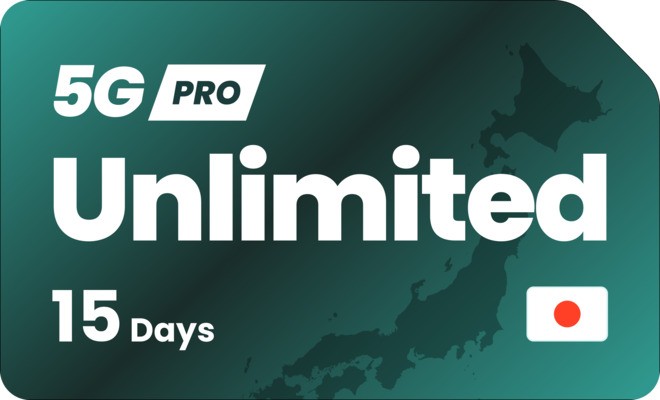 Unlimited Japan eSIM 5G Pro 15 Days
