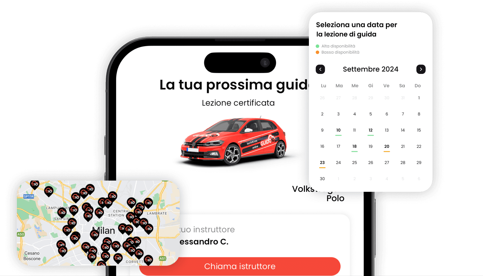 Guidoio interfaccia iscrizione in autoscuola