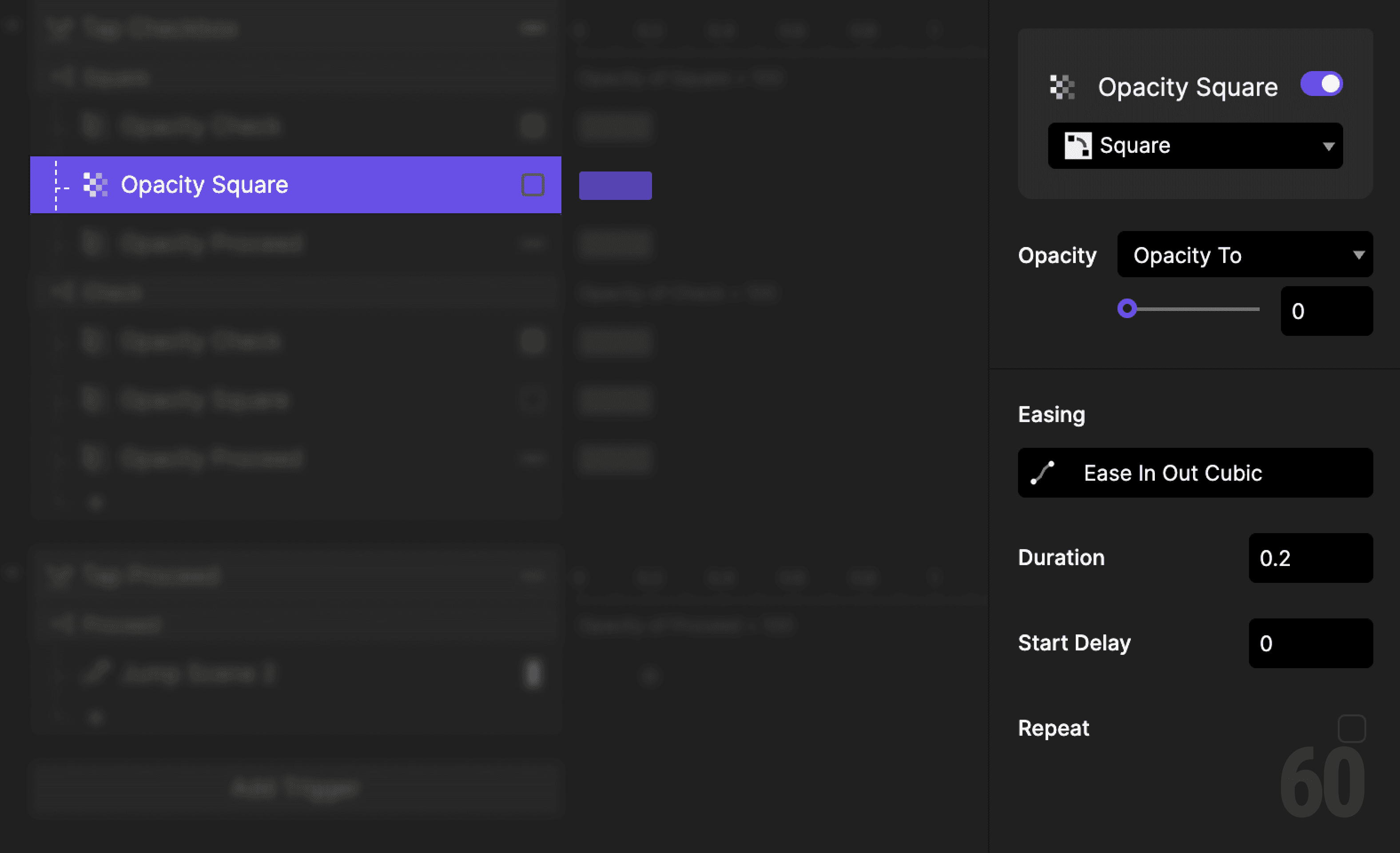 This is a screenshot of Step 4: Hide the square icon.