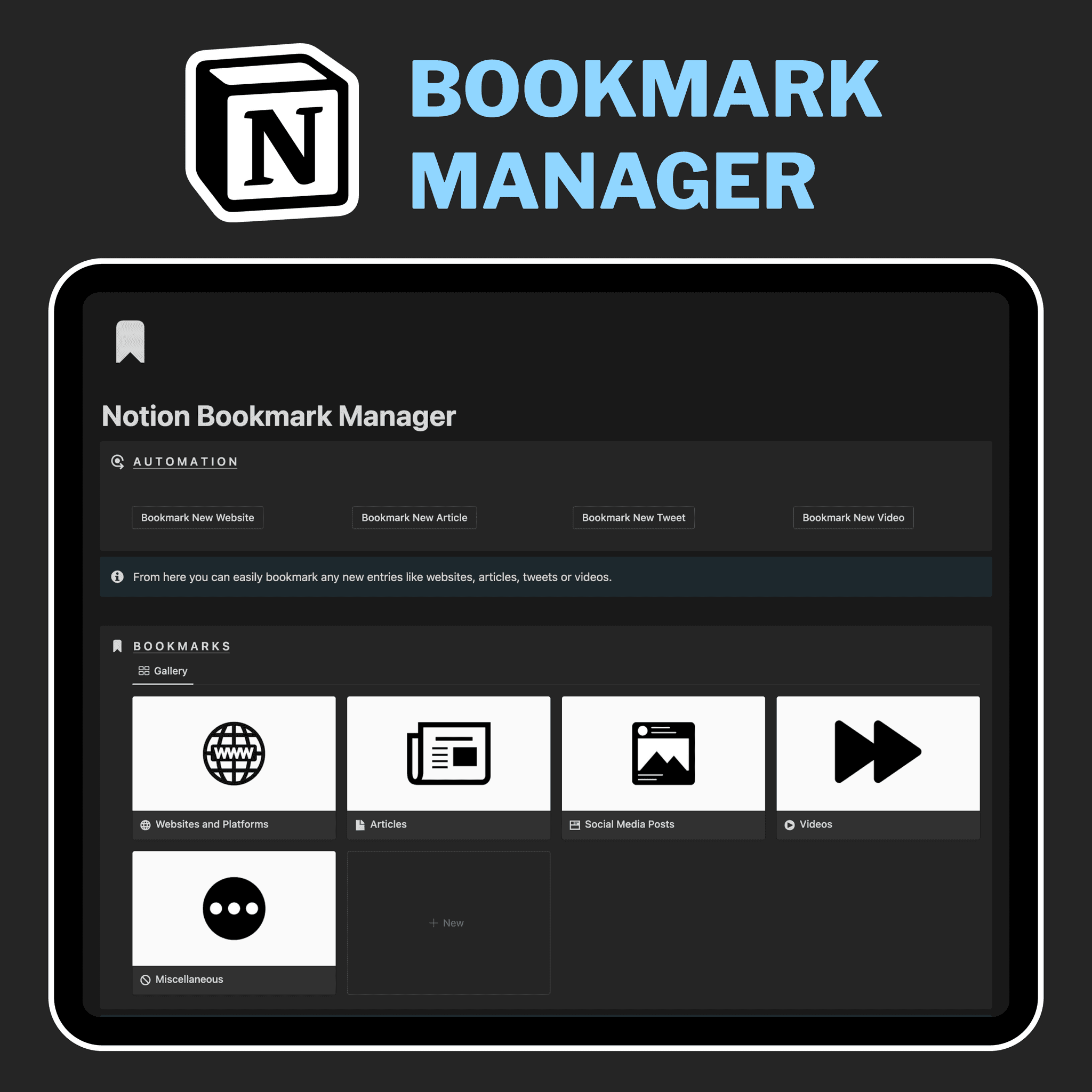 Notion Bookmark Manager