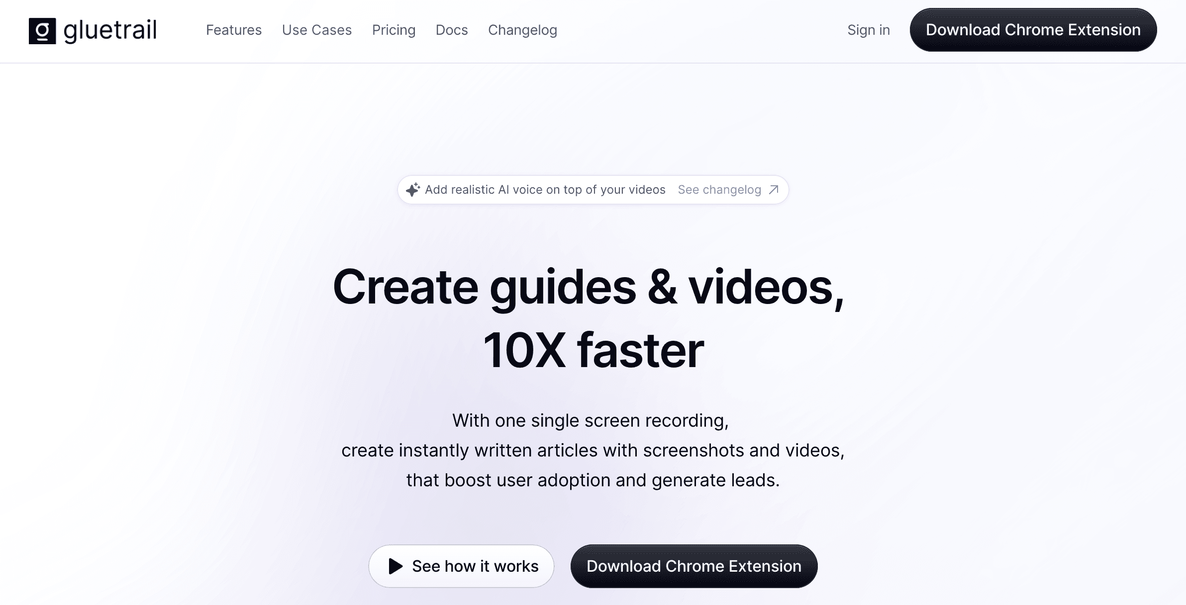 Gluetrail | Create guides and videos, 10X faster