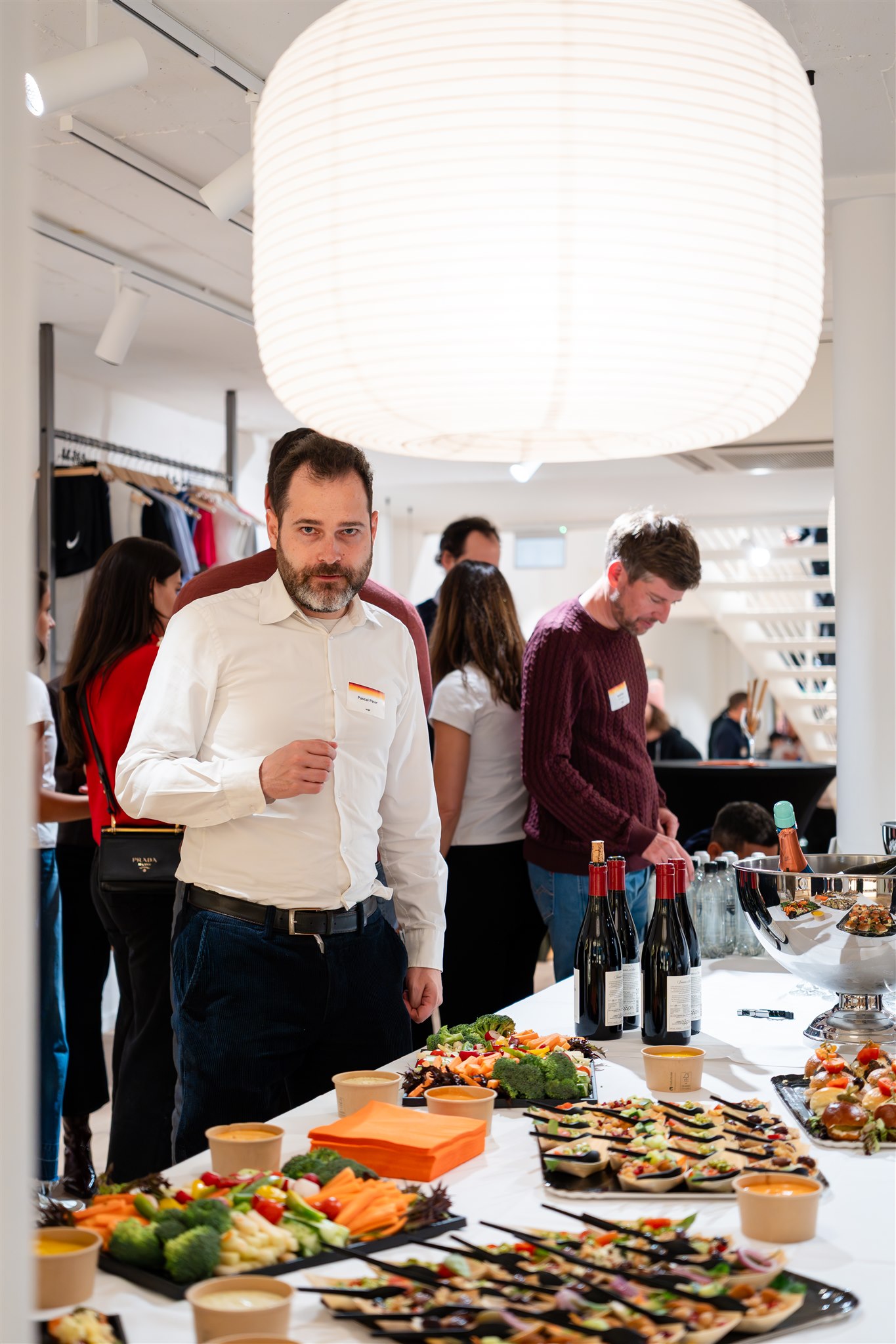 Catering setup at product launch event in Zurich
