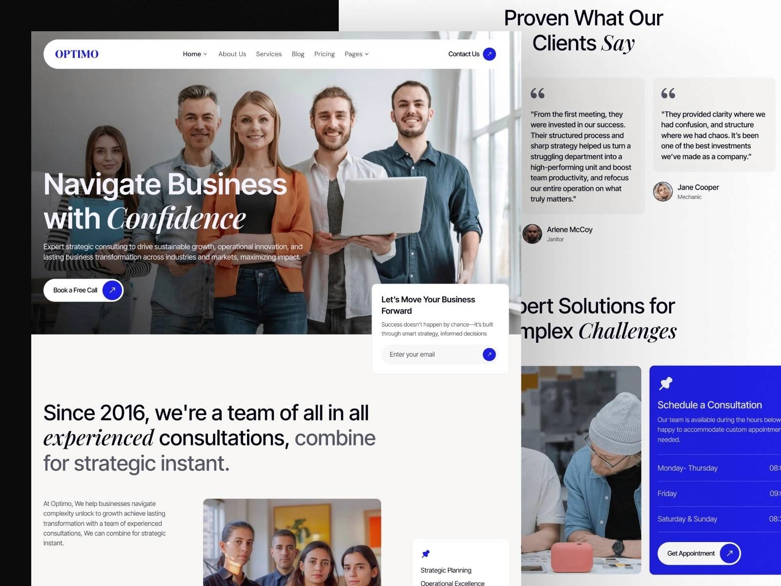 optimo framer template