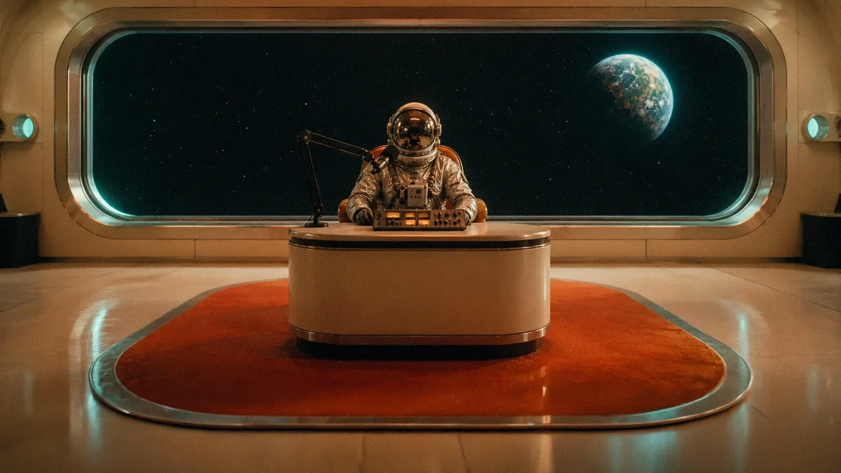 Podcasting astronaut
