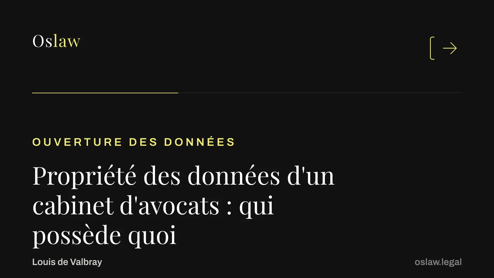 Propriété des données d'un cabinet d'avocats : qui possède quoi
