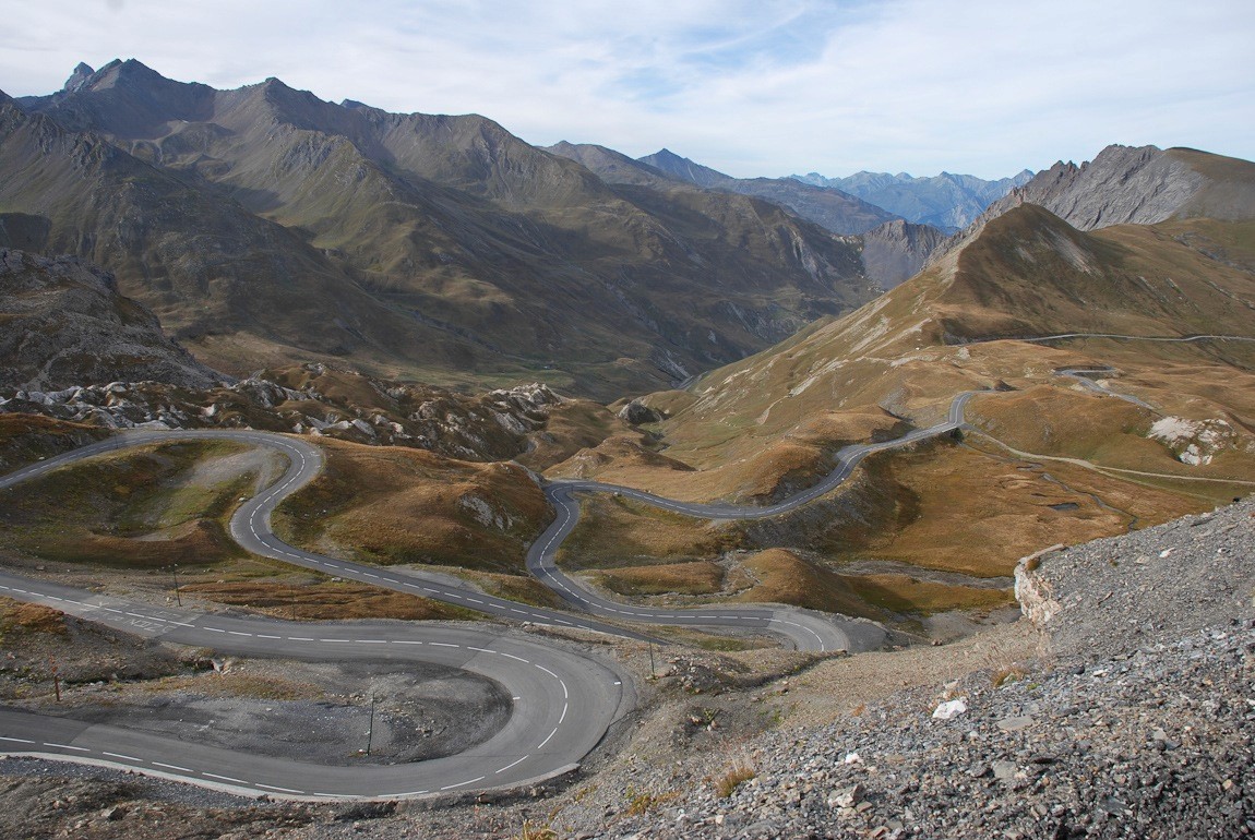 A cycling course in the mountains