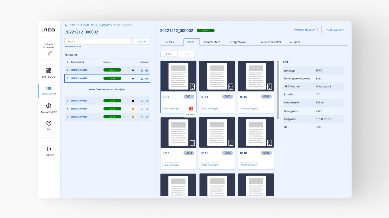 Tablet showing Bloomy UI