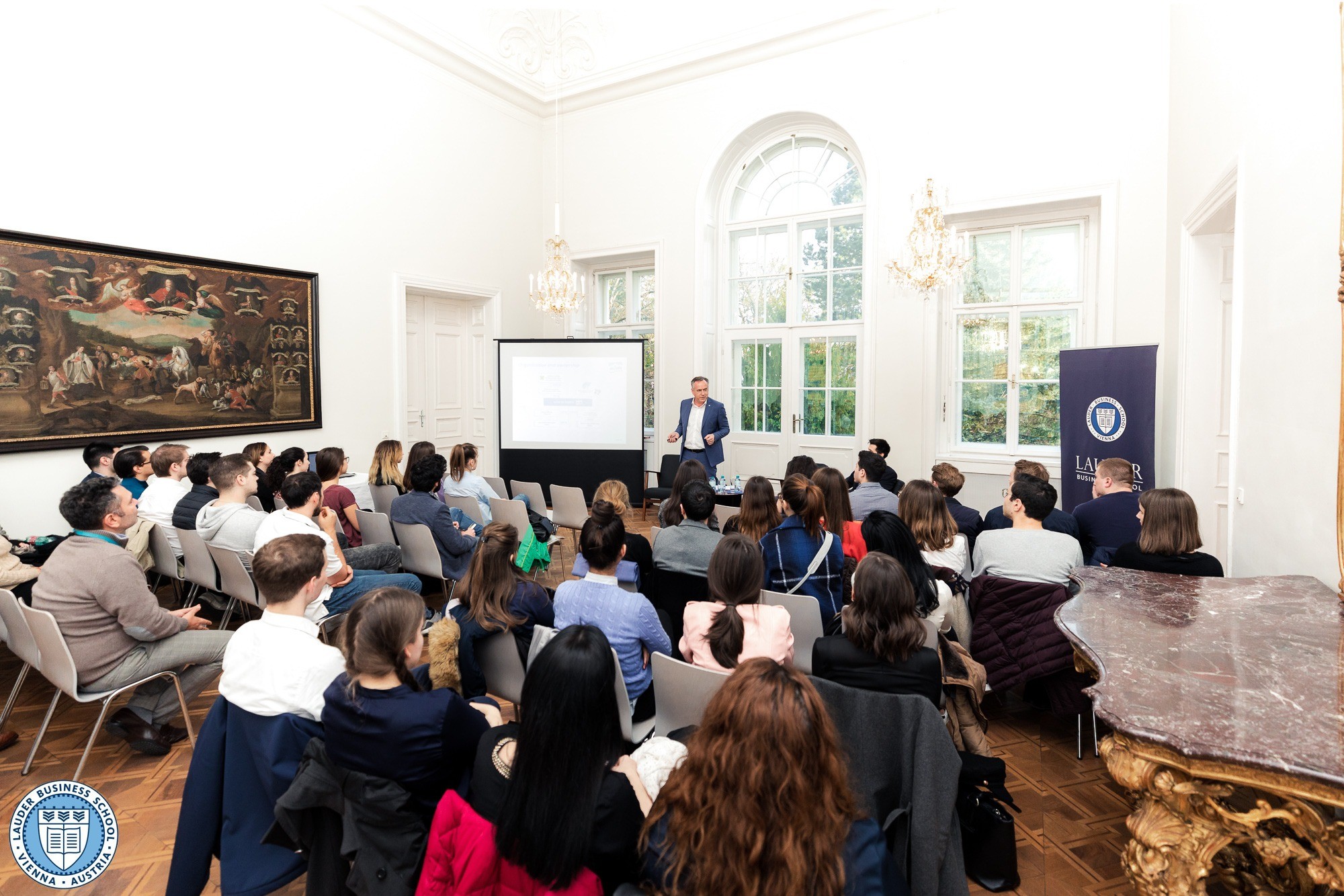  Ing. Josef Simon , Director of Production and Technology at NÖM talks to LBS Students