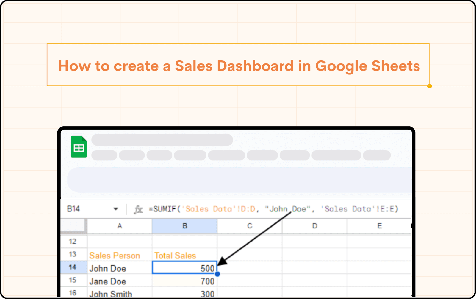 How to create a Sales Dashboard in Google Sheets