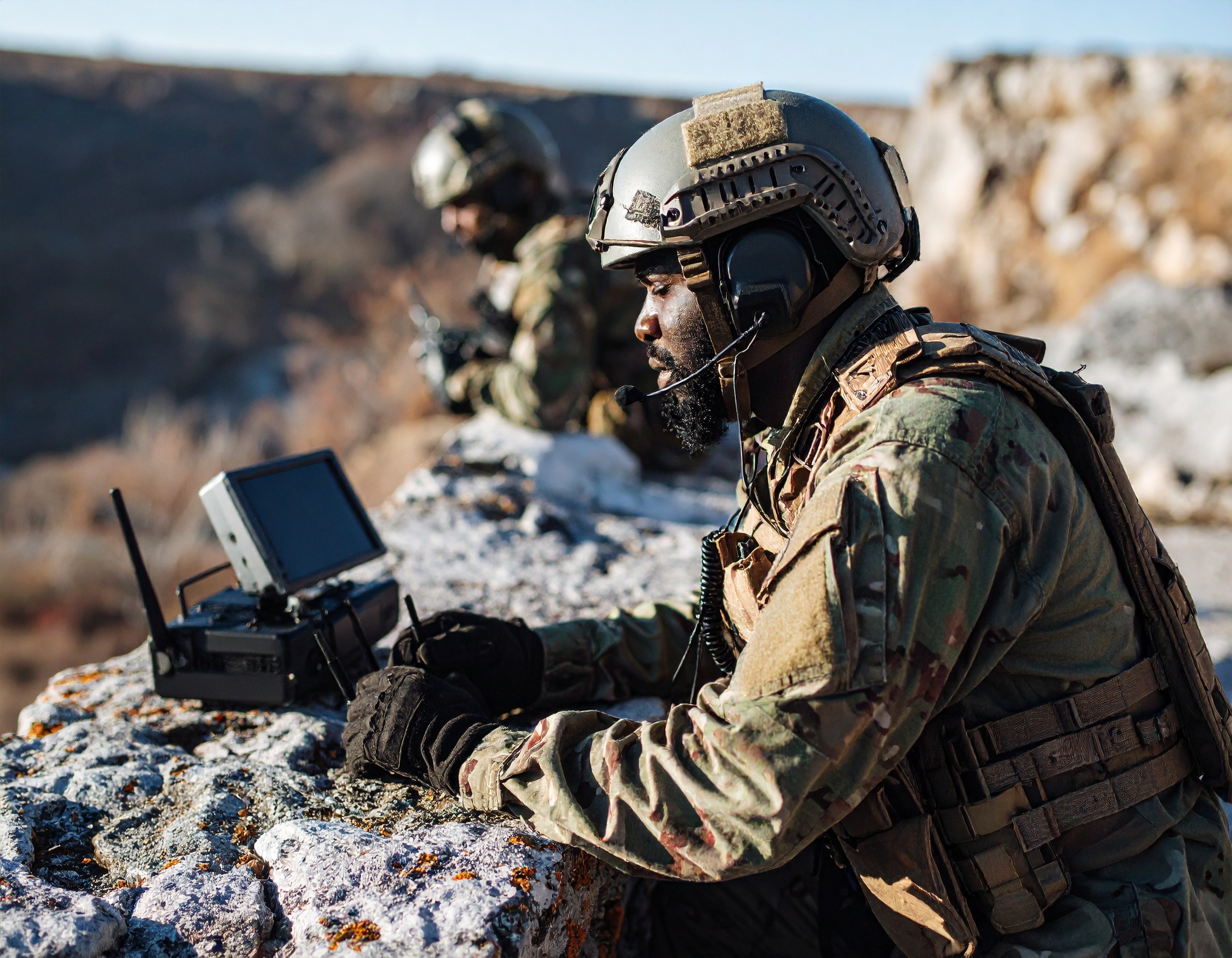 team conducting remote obervation