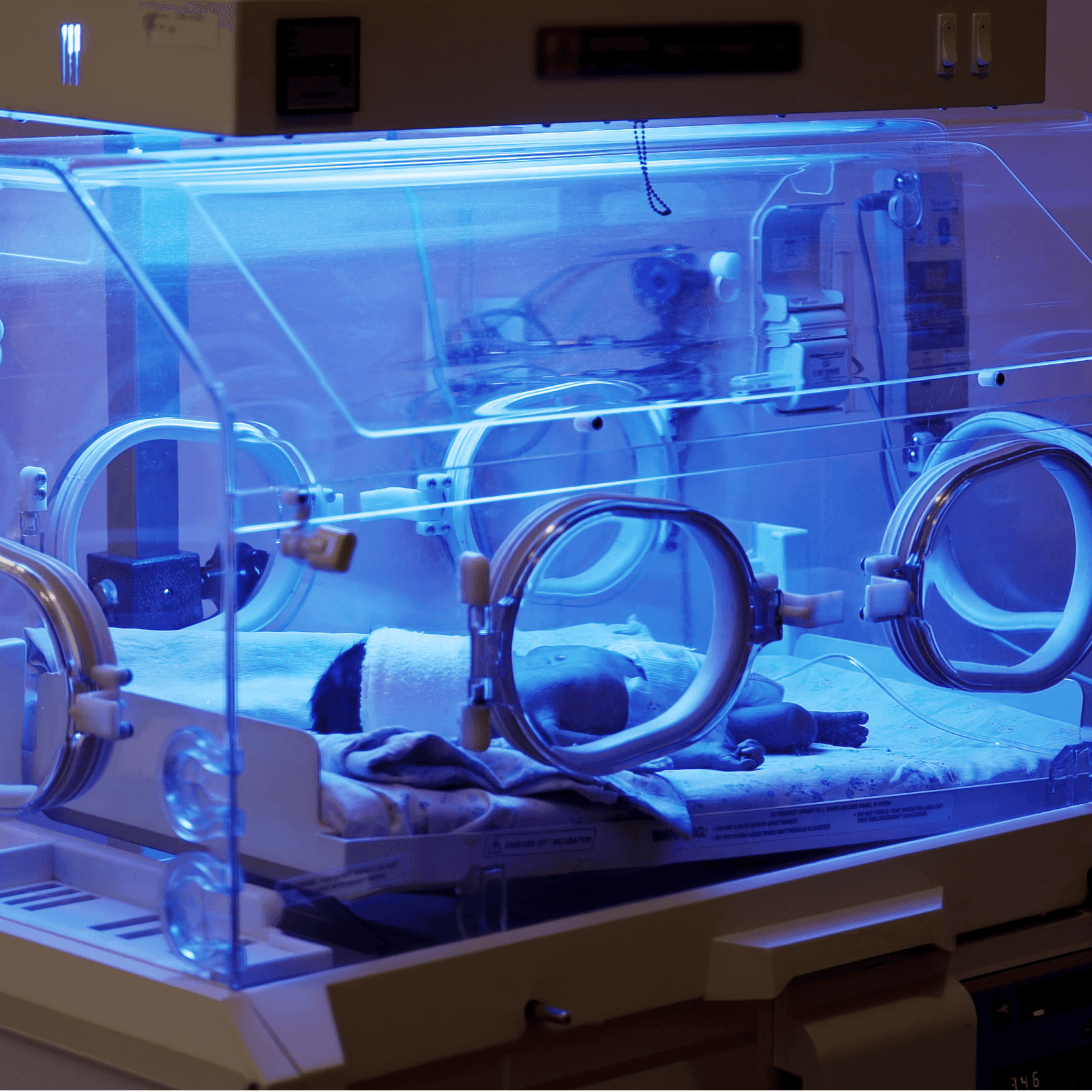 nighttime low light NICU incubator