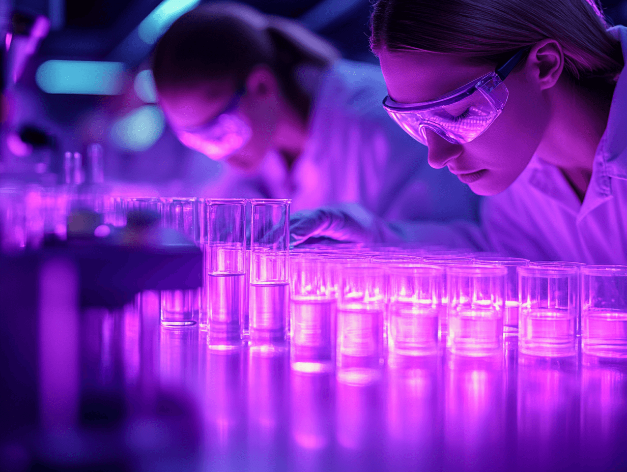 Untersuchung von Chemikalien im Labor 