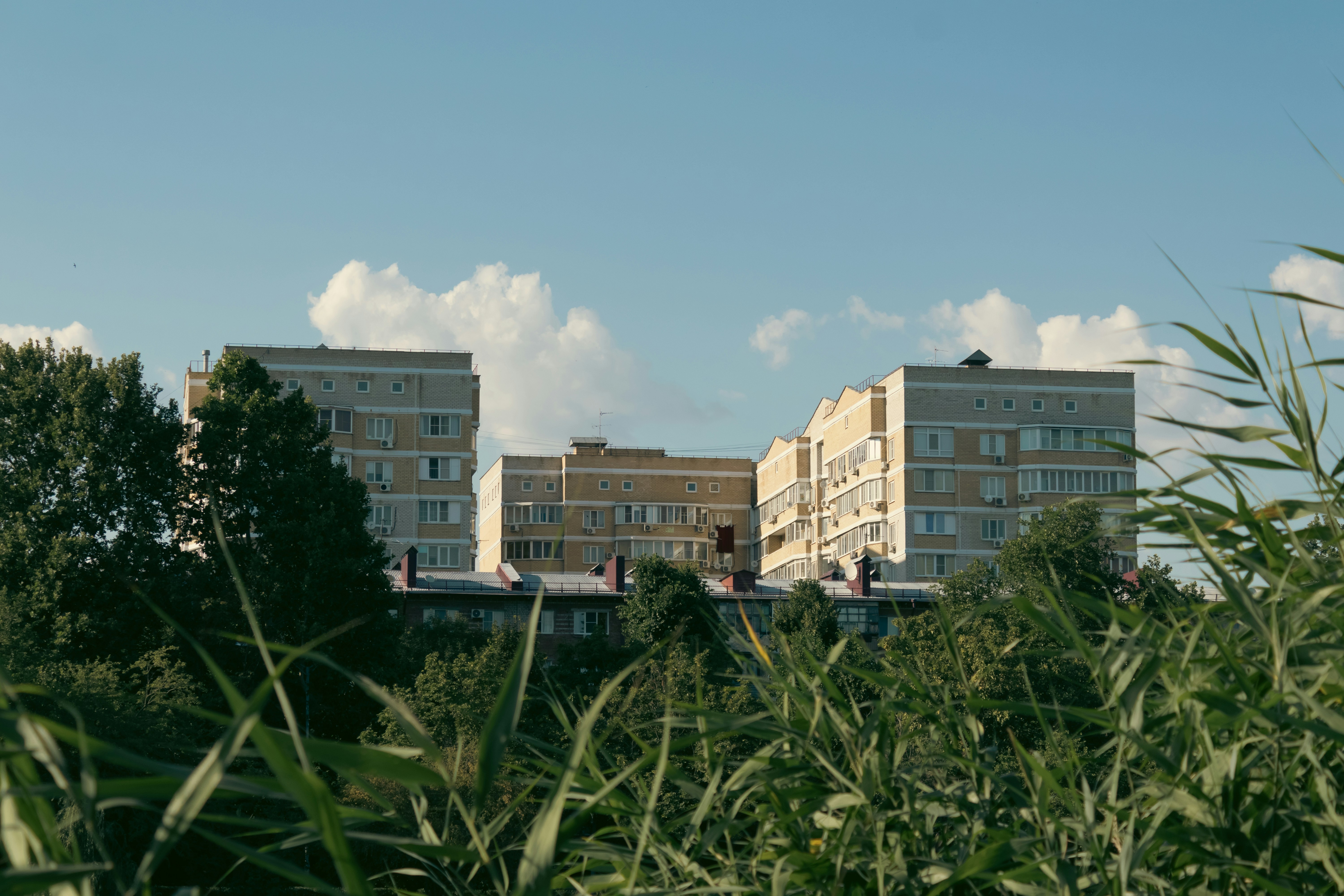 A view of some buildings from a distance
